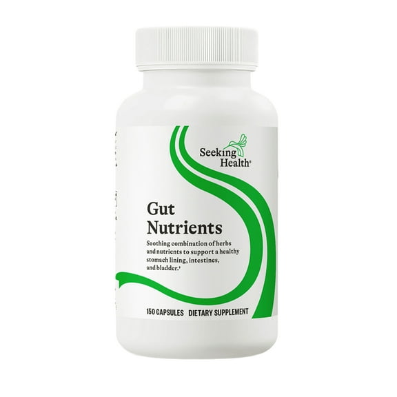 Seeking Health Gut Nutrients, Digestive and Gastrointestinal Support, Glutamine-Free Supplement, Vegan and Vegetarian (150 capsules)*