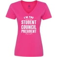 thumbnail image 3 of Inktastic I'm the Student Council President Women's V-Neck T-Shirt, 3 of 5
