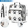 thumbnail image 2 of FORMRS Zipper Binder with Shoulder Strap 2-inch Ring 500 Sheet Capacity File Bag, Cartoon Cat Paw, 2 of 5