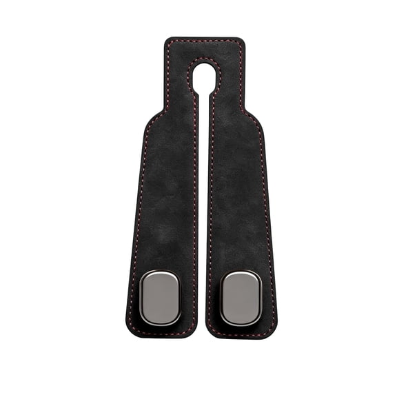 Premium Suede Leather Car Headrest Hooks, Dual Durable Metal Hooks Easy Install Back Seat Organizer for Handbags, Clothes & Umbrellas
