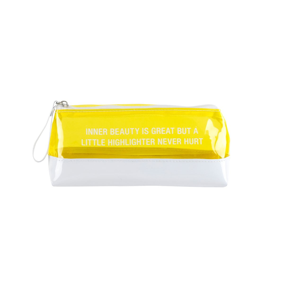 About Face Designs Inner Beauty Pencil/Makeup Bag, Yellow