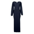 thumbnail image 5 of OSOLU Dresses Solid Color Fashion Women O-Neck Long Sleeve Pullover Lace Loose Large Size Dress Classic Sundress Flowy Vacation Dress, 5 of 5
