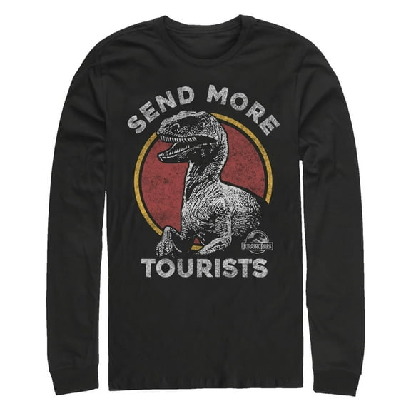 Men's Jurassic Park Send Me More Tourists Long Sleeve Shirt