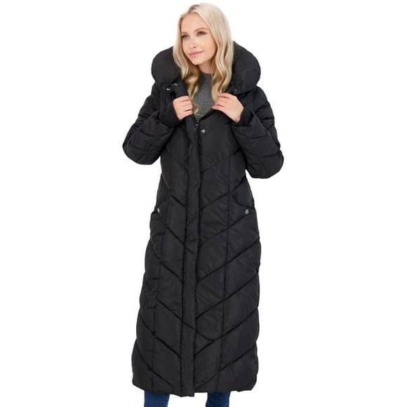 Women s TOWER By London Fog Hooded Quilted Puffer Down Maxi 60 OFF