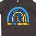 thumbnail image 4 of Inktastic I Wear Blue and Yellow for My Brother Down Syndrome Awareness Rainbow Boys or Girls Toddler T-Shirt, 4 of 5