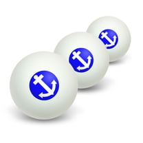 Anchor - Boat Sailing Novelty Table Tennis Ping Pong Ball 3 Pack