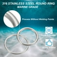 thumbnail image 4 of Uxcell Metal Rings Stainless Steel Rings Marine Grade Multi-Purpose O Ring Welded Round Ring 2 3x25mm, 4 of 5