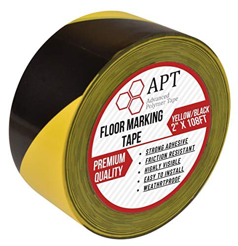 Striped adhesive tape Twin ply floor marking tape Social distancing marking 