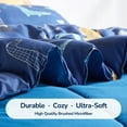 thumbnail image 3 of Sleep Zone Kids Bedding Comforter Set Full/Queen Size - Super Soft & Cute Printed 3-Piece Comforter Set All Seasons for Boys, Girls, Fade Resistant, Machine Washable, Dino Family, 3 of 7