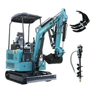 DigMaster 1.8 Ton Mini Excavator Kubota Diesel Engine 2800LBS Dig Force for Home Garden Digging Trenches Landscaping & Construction EPA Certified