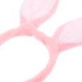 thumbnail image 4 of EeaseMX Diademas con orejas de conejo de peluche (rosa y blanco), 4 of 7