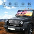 thumbnail image 6 of Disketp Windshield Sun Shade, Car Sun Shade For Front Window Tropical Palm Tree At Sunset Sunshades Sun Visor Protector Blocks Uv Rays Foldable, 6 of 9