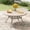 Sandshell, variant on VOXBIN 48" Round Outdoor Patio Dining Table with Adjustable Umbrella Hole, Seats 6 Ideal for Deck(1 pieces)