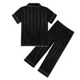 thumbnail image 2 of Mnyotv Short Sleeved Striped Pajama Set Fot Kids Homewear Casual Lounge Set Teens Sleepwear Clothes Size 11-12 Years, 2 of 4