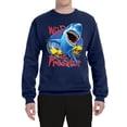 thumbnail image 2 of Shark Ocean Wild Predator Unisex Crewneck Graphic Sweatshirt, Navy, Small, 2 of 3