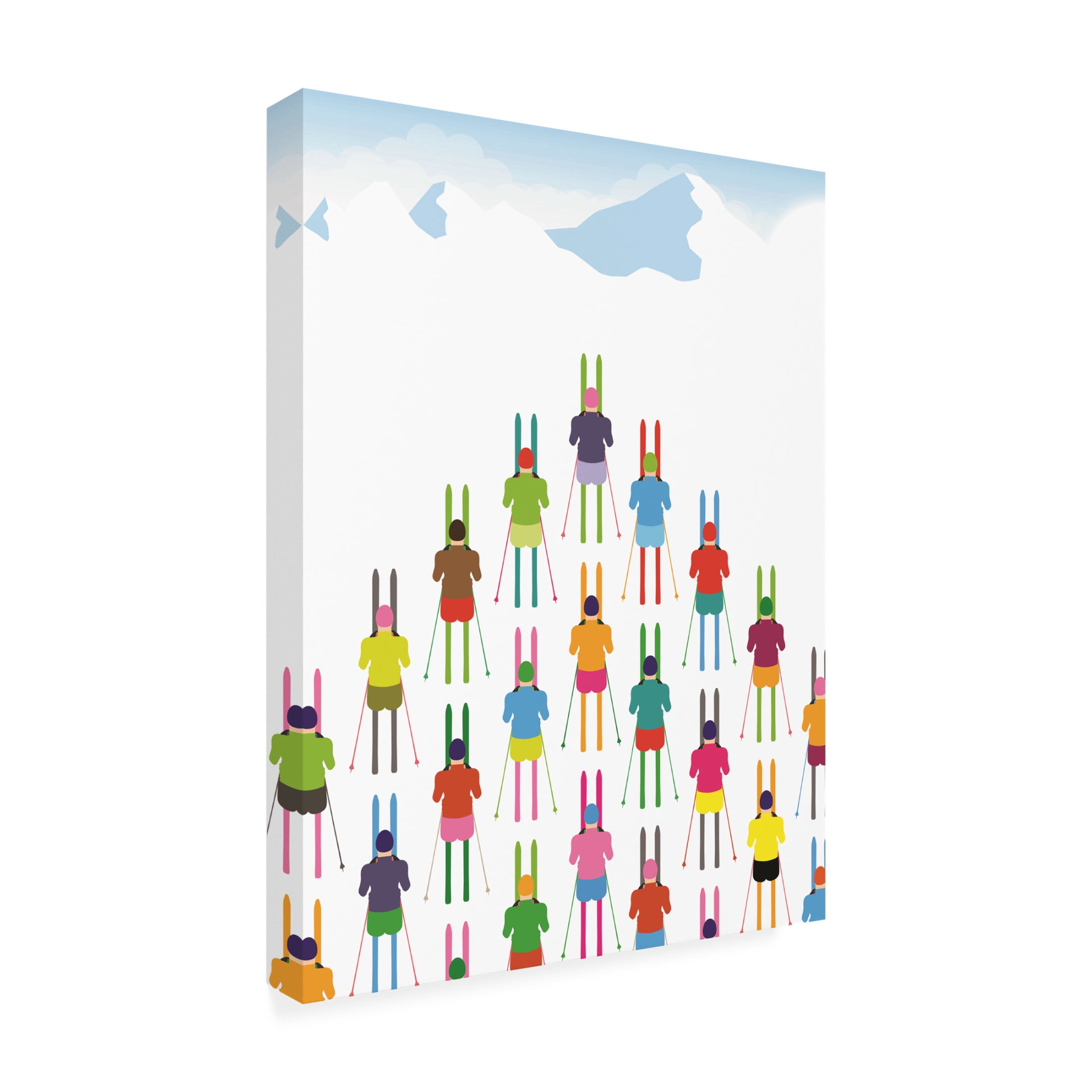 Trademark Fine Art Jon Downer  Ski Parade Canvas Wall Art
