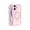 Pink, variant on Curly Wavy Frame Matte Clear Magnetic Case for iPhone 14/15/16/17 Plus Pro Pro Max Shockproof TPU Bumper Cover