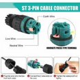thumbnail image 2 of Caja de conexiones impermeable IP68 - Juego de 4 conectores eléctricos exteriores de 2 vías, caja de conexiones de cableado externo Domino impermeable para cables de tierra de Ø9-12 mm, 2 of 5
