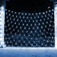 thumbnail image 3 of Christmas Net Lights Outdoor 200 LED 10Ft x 6.5Ft Bush Net Lights Outdoor Mesh Lights Waterproof 8 Modes Outside Garden Twinkle Lights for Patio Wall Roof Balcony Decor(Cool White), 3 of 5
