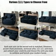 thumbnail image 3 of Upholstered Living Room Couch , 3 With 2 Ottomans, Chenille, Blue, Extra Deep Seat, Relaxing Design Option U Shaped , And Cozy Seating, 3 of 6