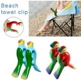 thumbnail image 3 of 2 Pcs Pinces à Serviettes de Plage Style Mode Extérieur Porte-Serviettes Flamant Rose pour Chaise de Piscine, 3 of 4