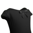 thumbnail image 6 of Ibtom Castle Girls' Black Short Cap Sleeve Bowknot Skirted Leotard, 18-24 Months, 6 of 8