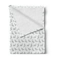 thumbnail image 2 of Vintage Mermaid Soft Flannel Fleece Throw Blanket, Outline Monochrome Swimming Fish Girls, Cozy Plush for Indoor and Outdoor Use, 70" x 90", Dark Ceil Blue White, by Ambesonne, 2 of 5