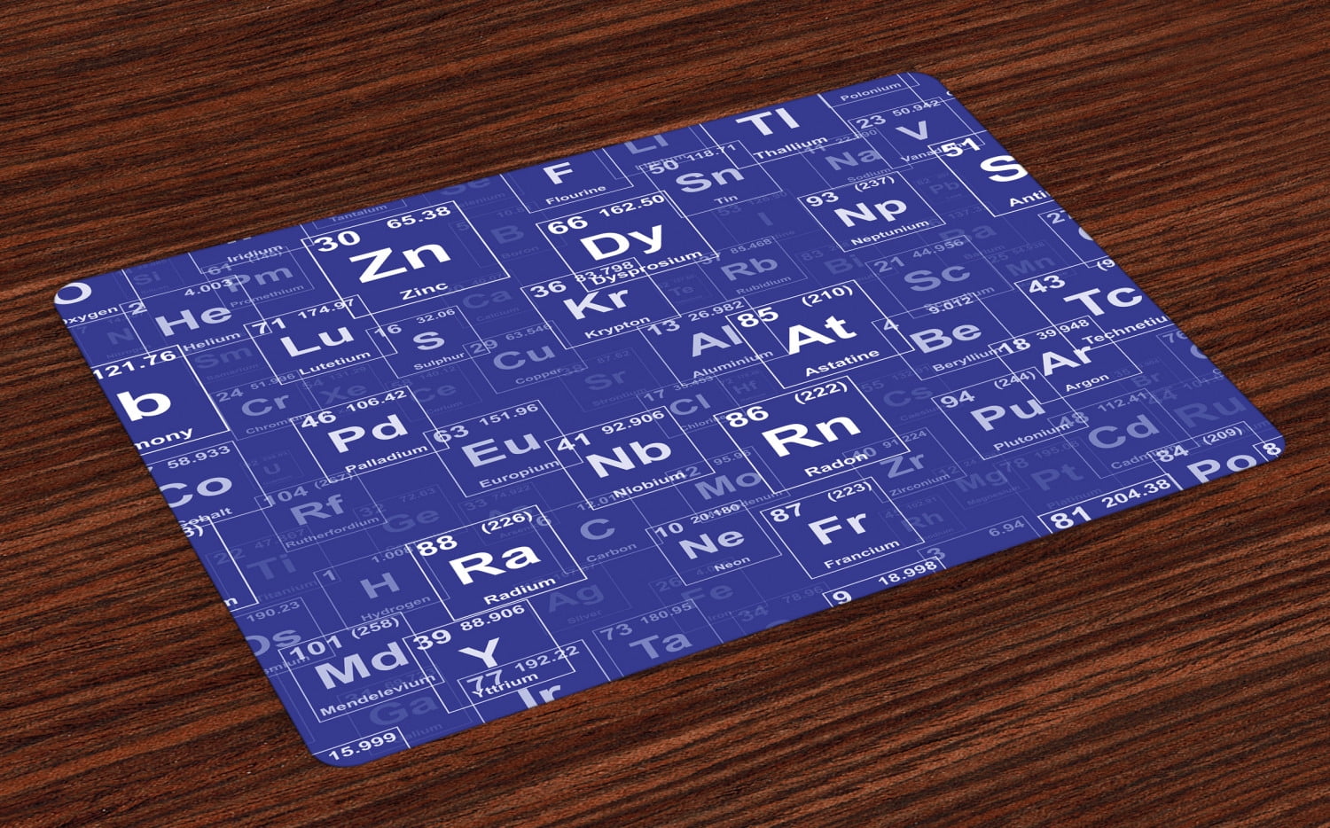 Periodic Table Placemats Set of 4 Chemistry Elements in Abstract Style