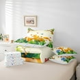 thumbnail image 6 of Feelyou Cute Woodland Animal Bedding Comforter Set 7 Pieces for Children, Lion Bear Queen Bedding Sets, Hippo Giraffe Queen Sheet Sets, Boys Girls Green Tree Bedroom Decor, 6 of 8