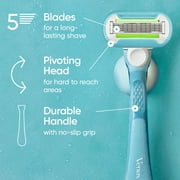 Venus Manual Razor, Extra Smooth for Women, 5 Blades, Handle + 2 Refills, Green