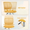 thumbnail image 4 of Homy Casa Adjustable Office Desk Chair, Upholstered Swivel Task Chair for Kids and Teens, Yellow, 4 of 9
