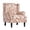 Accent Chair-ROCOCO ORANGE, variant on UIXE Wingback Accent Chair Upholstered Armchair Printed Wingback Arm Chair Nailhead Trim Bedroom Reading Seat, Rococo Orange