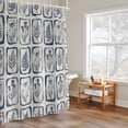 thumbnail image 4 of Art Flowers Shower Curtain, Vintage Blue Floral Tie-dye Leaf Plant Country Botanical Waterproof Shower Curtain Set with 12 Hooks Lightweight Bath Curtains Fabric Bathroom Decor 36x72 Inches, 4 of 9