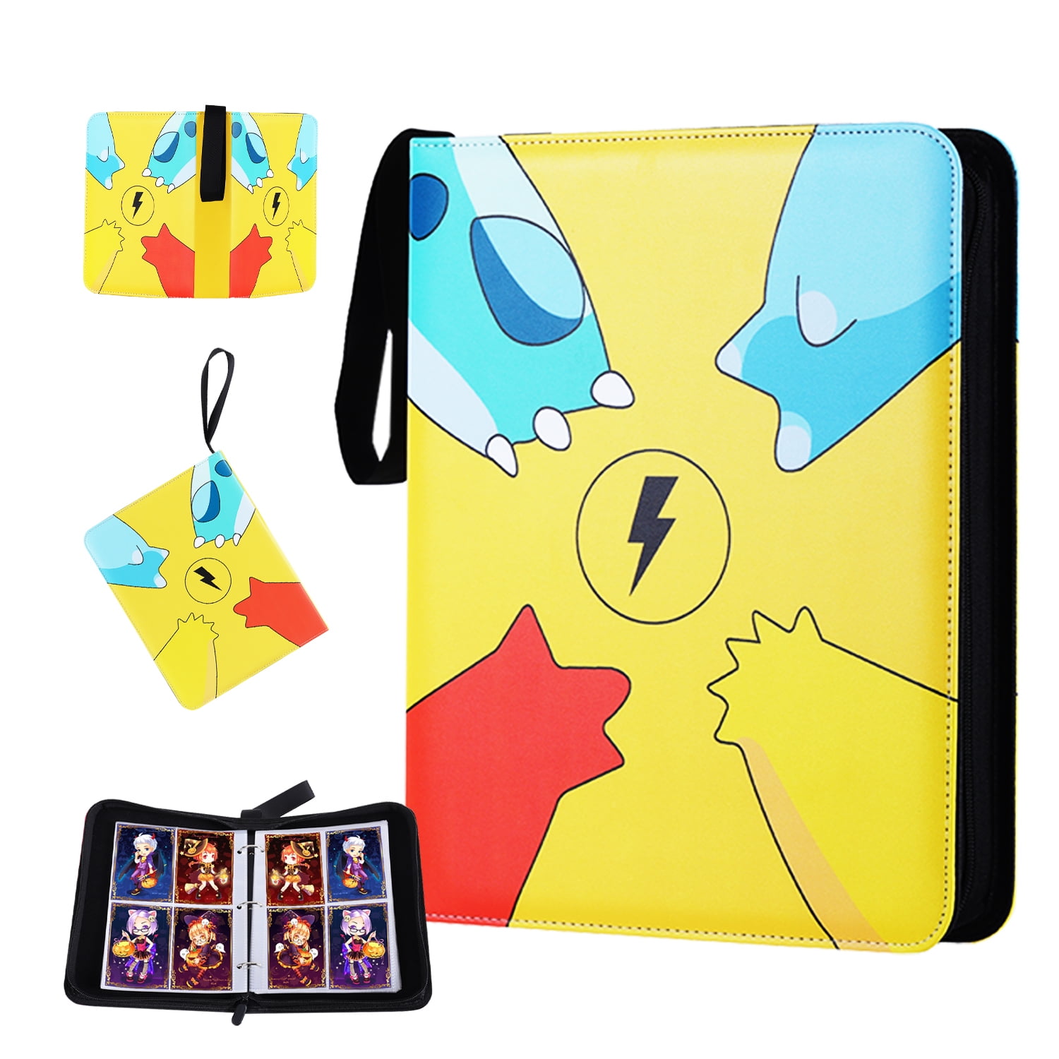 Luniquz 400 Card Binder 4 Pocket Trading Cards Album Card Binder with