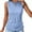 Light Blue, variant on Ynynloco Womens Ruched Tank Tops Crew Neck Sleeveless Shirts Slim Fitted Top Casual Spring Summer Trendy Clothes 2025