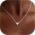 thumbnail image 1 of Collares Plata 925 Cadenas Dije Plata Collar Con Inicial Corazon Letra A -Z Joyeria Colgante Plata 925 Accesorios Con Caja De Regalo, 1 of 4