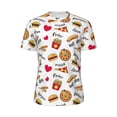 thumbnail image 5 of Wukai Fast Food Print Men's Short-Sleeved Mesh T-Shirt,Quick-Dry Short Sleeve Workout T-Shirt-XX-Large, 5 of 8