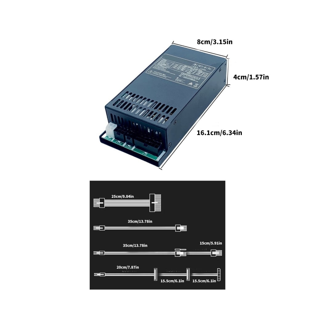 Quiet Stability 1U Full Modulars PSUs Power Supply for Computer DIY Enthusiasts, Metal Build, 250W 300W 700W 850W