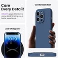 thumbnail image 4 of Designed for iPhone 14 Pro Case with Screen Protector [2 Pack], Liquid Silicone Case Gel Rubber Cover [Full Body] Shockproof Protective Phone Case for iPhone 14 Pro 6.1 inch-Storm Blue, 4 of 7