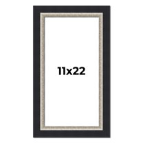 11x22 Frame Black Real Wood Picture Frame Width 2.25 Inches | Interior Frame Depth 0.5 Inches |