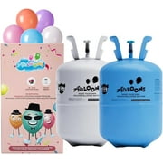 Airloons Pack of 2 Purified Helium Tank - Inflate up to 100 Latex Balloons | 14 cu. ft. Cylinder for Longer Float Time | Balloon Pump Kit for Birthday Decorations, Valentine's Day Home Decorations