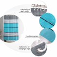 thumbnail image 3 of Blue Grey Stripe Shower Curtain, 48" x 72", Retro Coastal Style Wood Grain Waterproof Bathroom Curtain Washable Shower Curtain Set with 12 Hooks, 3 of 6