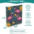 thumbnail image 3 of FORMRS 3 Ring Binder 1.5 inch with Pockets Set of 2 Clip Board 200 Sheets Capacity, Yellow Floral Flamingo, 3 of 8
