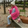 thumbnail image 3 of Oversized Cable Knit Sweater Pullover (S, White), 3 of 6