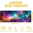 thumbnail image 3 of Cosmic Aurora Line Gaming Mouse Pad - 31.5"x15.7" Large Desk Mat, Non-Slip Base, Stitched Edge, Ideal for Office, Home, Work, Gaming, 3 of 6