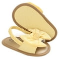 thumbnail image 5 of Baby Girl Bow Knot Sandals Cute Soft Sole Flat Princess Shoes Newborn Infant Non-Slip First Walkers, 5 of 6