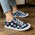 thumbnail image 2 of Willtoo Women's Halloween Ghost Pumpkin Print Canvas Sneakers, Lace Up Low Top Casual Shoes, Lightweight Non-Slip Flat Sole Holiday Walking Shoes, 2 of 5