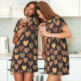 thumbnail image 4 of Xecao Chemise de Nuit Ample Cœur pour Femmes Manches Courtes Décontractée Imprimée, 4 of 6