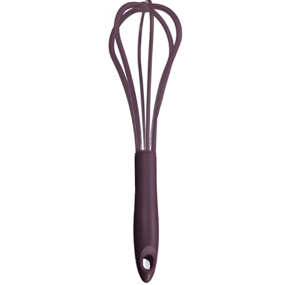 ACDANC Silicone Whisk,Stainless Steel Wire Whisk - Heat Resistant Kitchen Whisks for Non-Stick Cookware,Perfect for Beating,Frothing&Stirring,Red-Brown