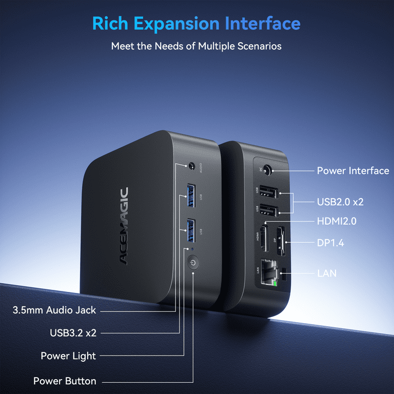 ACEMAGICIAN Tiny Compact Mini PC, Intel Jasper Lake N95, 8GB RAM